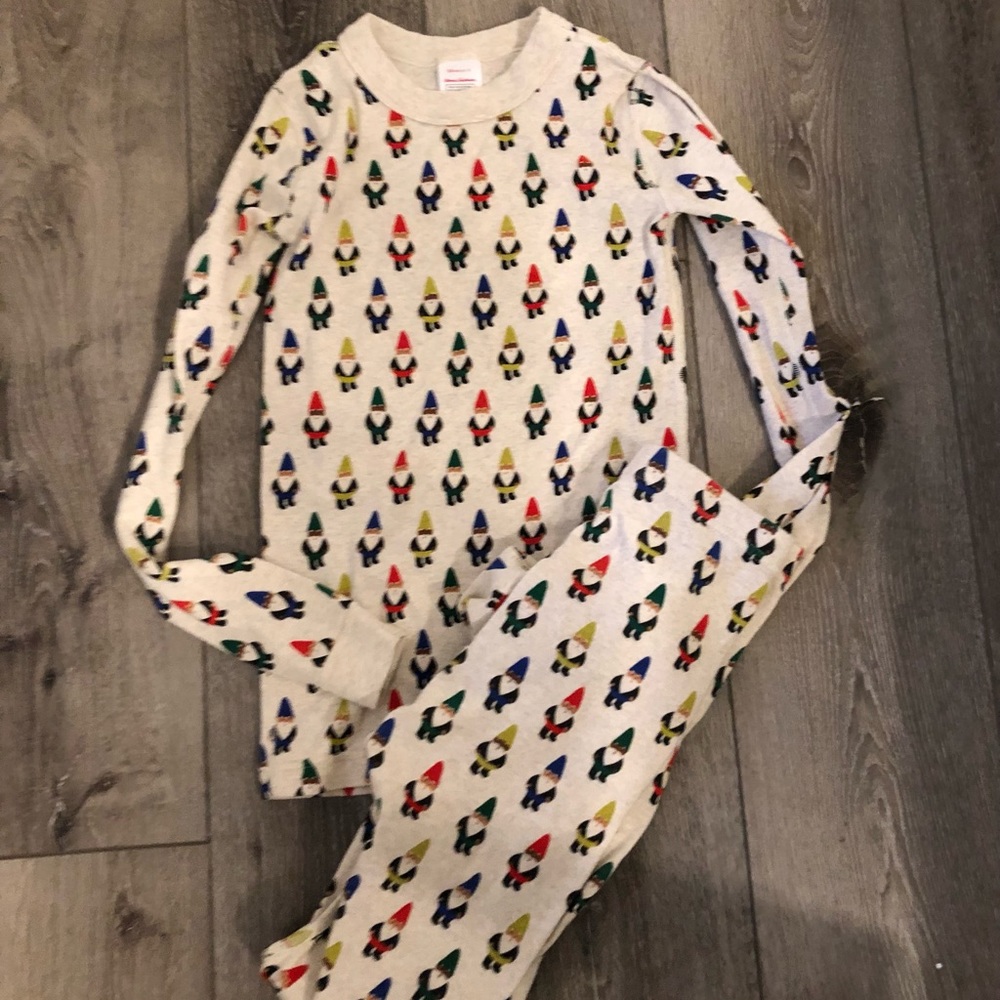 Hanna Andersson 12 Organic Cotton Pajamas Gnome Snug Fit Christmas Holiday 150